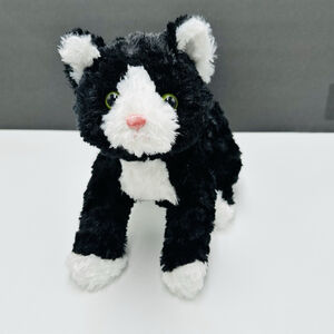 GUND Sebastian Tuxedo Cat Stuffed Animal Plush Toy 13" Black White Kitty